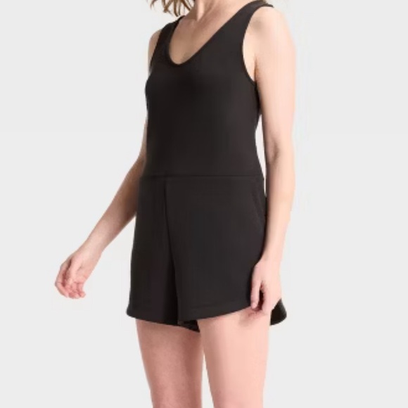 Pants - A New Day Women's Black Sandwash Mini Romper